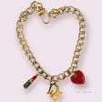 Dior-able Rhinestone Heart Charm Dog Necklace on Sale