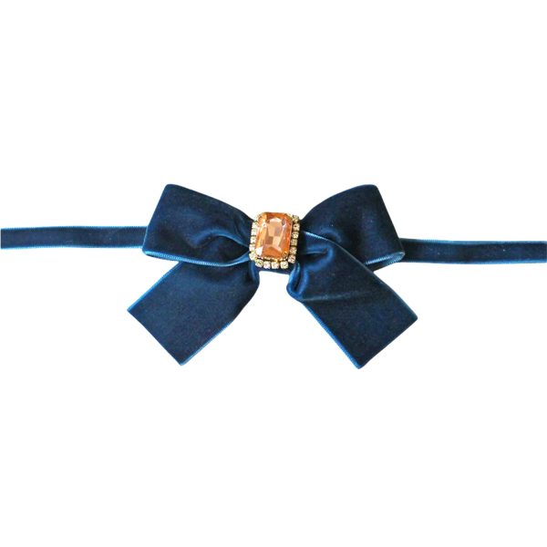 Luxurious Velvet Bow Necklace For Discount