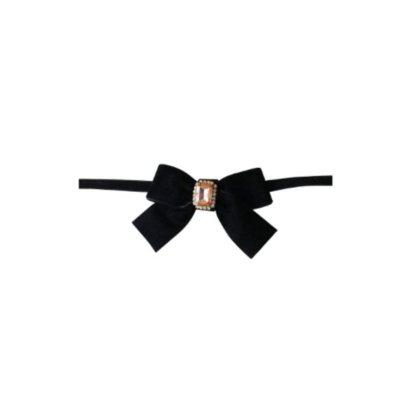 Luxurious Velvet Bow Necklace For Discount