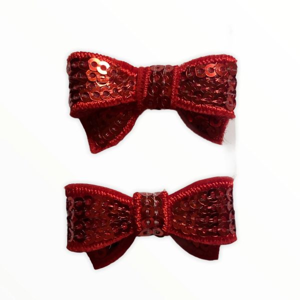 Mini Sequin Hair Bow Clips Fashion