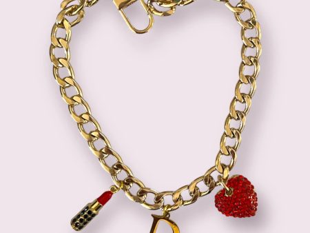 Dior-able Rhinestone Heart Charm Dog Necklace on Sale