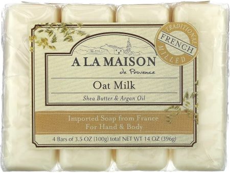 A La Maison de Provence, Oat Milk Bar Soap Value Pack, 4 Bars For Discount