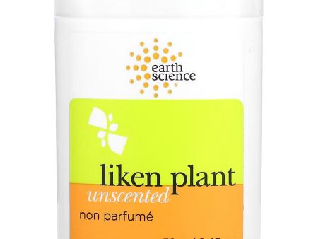 Earth Science, Liken Plant Unscented Natural Deodorant, 2.45 oz Online now