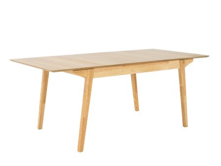 Cusco 150cm - 190cm Extendable Dining Table Scandinavian Style Solid Rubberwood Sale