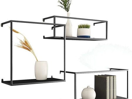 Floating Shelves Retro Industrial Ledge Black Metal Display Stand Online