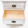 2X Bedside Table 3 Drawer Vintage Side Table Storage Cabinet Bedroom CLARA WHITE Fashion