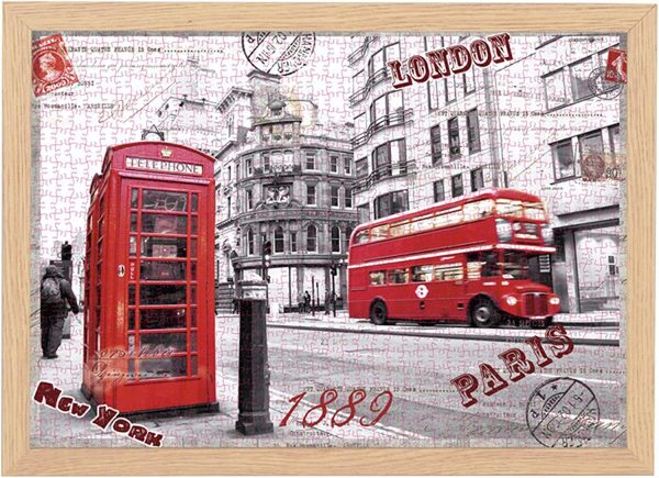 1000-Piece Jigsaw Puzzle for Adults - London Impression Red Bus Telephone Booth Theme For Discount