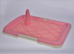 Portable Dog Potty Training Tray with Wall - Pink (Large) on Sale