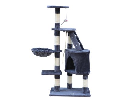 120cm Multi-Level Grey Cat Scratching Post Tree Online Sale