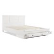 Margaux Coastal Lifestyle Bedframe with Storage Drawers (King, White) Online now