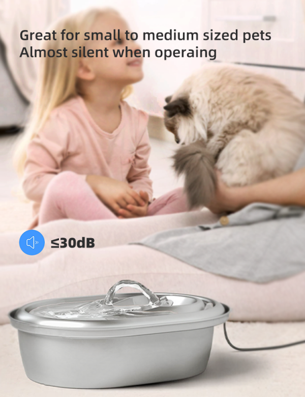 Automatic Pet Water Fountain | Stainless Steel Bowl | 2L Capacity Online Sale