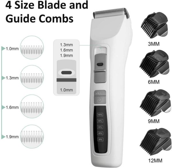 Pet Electric Grooming Clipper Kit - Cordless White Cheap