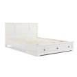 Margaux Coastal Lifestyle Bedframe with Storage Drawers (King, White) Online now