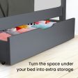 Kingston Slumber Trundle Under Bed Storage Drawers, 2 Pieces (Grey) on Sale