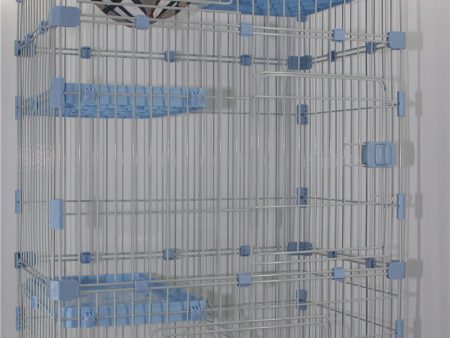 179cm Blue 4 Level Pet Cat Cage House with Litter Tray & Wheel Online Hot Sale