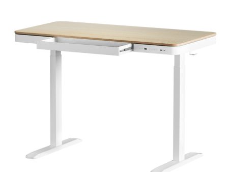 Artiss Standing Desk Motorised Electric Dual Motor Draw 120CM Oak Online