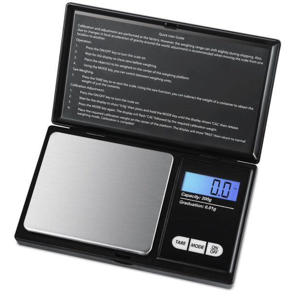 0.01g-200g LCD Mini Electronic Digital Scale | Stainless Steel Plate Fashion