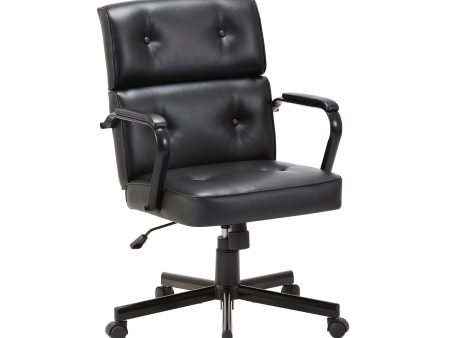 Beverly Home Office Chair | Black PU Supply