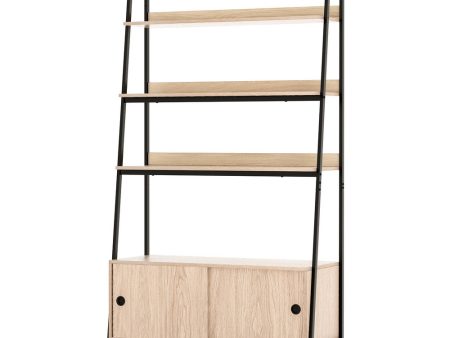 Artiss Bookshelf with Cabinet MIRA Oak For Sale