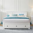 Margaux Coastal Lifestyle Bedframe with Storage Drawers (King, White) Online now