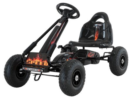 G95 Kids Ride On Pedal-Powered Go Kart - Black For Sale