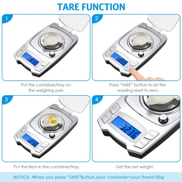 0.001g Precision Electronic Scales | 100g 50g Options | USB Charging Sale