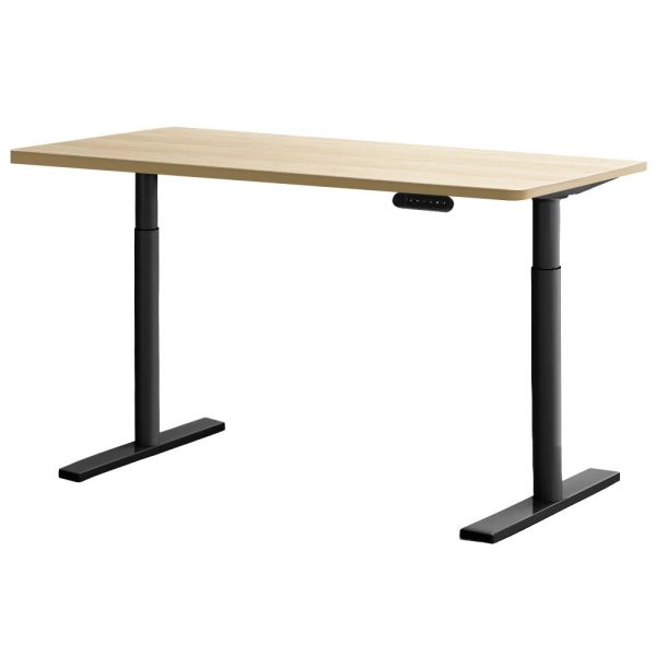 140cm Black Oak Electric Standing Desk by Online Sale