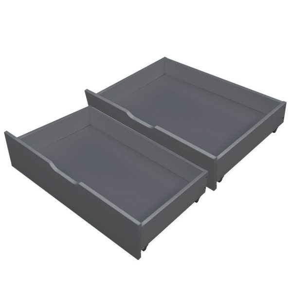 Kingston Slumber Trundle Under Bed Storage Drawers, 2 Pieces (Grey) on Sale