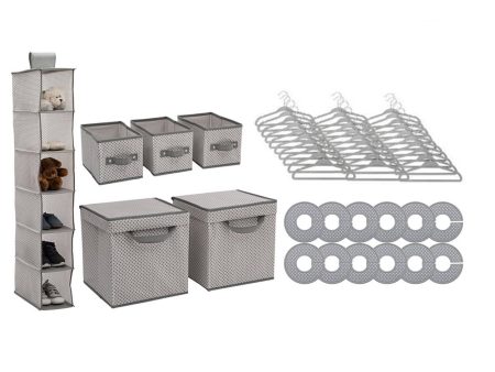 48 Piece Nursery Storage Set | Cool Grey Color | Delta Children Brand on Sale