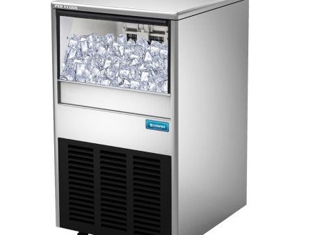 60KG 24H Commercial Automatic Ice Cube Maker | Stainless Steel Machine | Undercounter Design | Polycool Brand Online