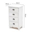 2X Bedside Table 4 Drawer Vintage Side Table Storage Cabinet Bedroom ADELINE WHITE Supply