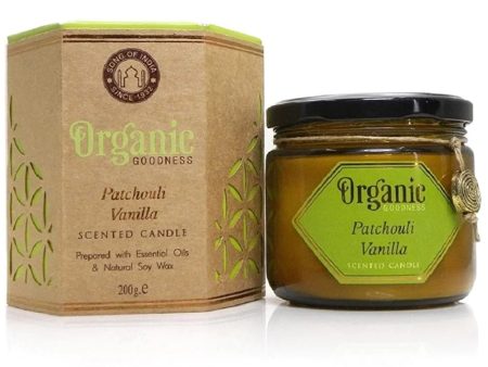 Organic Goodness Patchouli Vanilla Candle | 60hr Burn Time Online