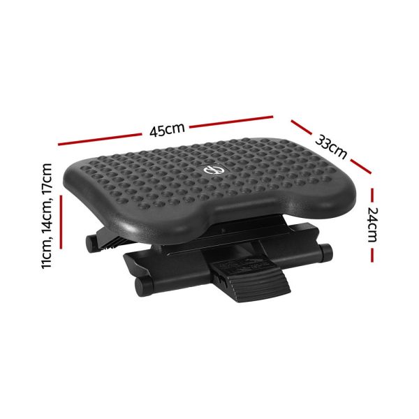 Artiss Foot Rest Stool Office Under Desk Angle Adjustable Footrest Massage Black Online now