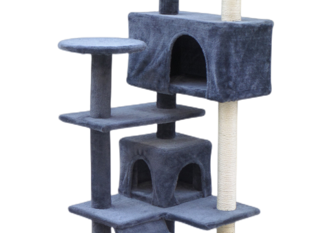 130cm Beige Cat Scratching Post Tree | Scratcher Pole in Grey For Cheap