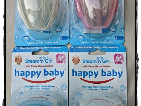 4 Pack Happy Baby Cherry Silicone Soother | Steam n Go For Sale