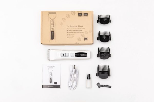 Pet Electric Grooming Clipper Kit - Cordless White Cheap