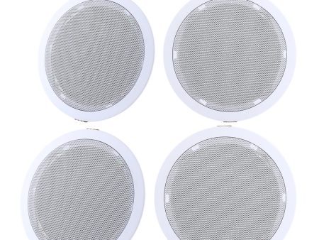 Giantz 4pcs 6-Inch Ceiling Speakers with Tweeter for Home Audio Sale