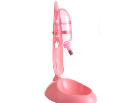 Pet Water and Food Feeder for Dog Cat Guinea Pig and Rabbit - Pink Discount