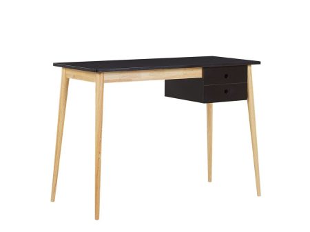 Oslo Desk with Drawer | Black & Natural For Sale