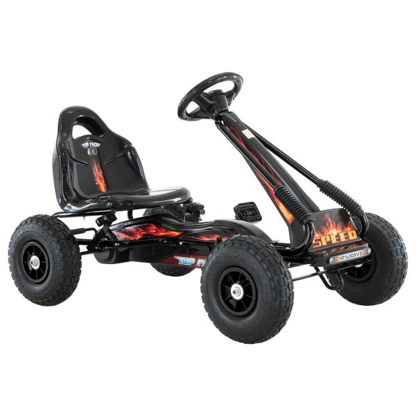 G95 Kids Ride On Pedal-Powered Go Kart - Black For Sale