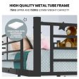 Kingston Slumber Metal Single over Double Bunk Bed Frame (Dark Matte Grey) Supply