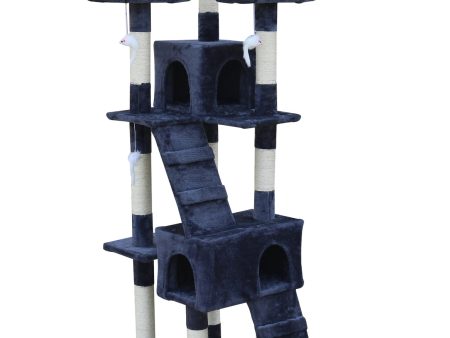 170cm Cat Scratching Post Tree | Post House Tower with Ladder | Grey Furniture For Discount