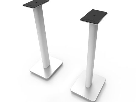 26  Tall Bookshelf Speaker Floor Stands - Pair | White Supply