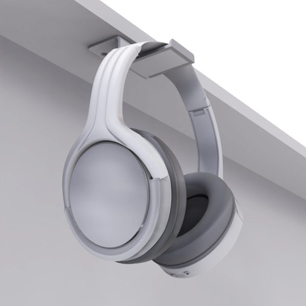 Kanto HHW Universal Under Desk Headphone Hook, White Hot on Sale