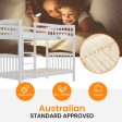 Kingston Slumber Wooden Kids Bunk Bed Frame with Modular Design (White) For Cheap