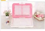 Portable Dog Potty Training Tray with Wall - Pink (Large) on Sale