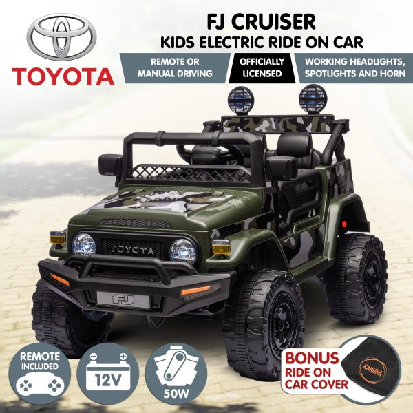 Kahuna Authorised Toyota FJ Cruiser Kids Electric Ride On Car - Green Supply