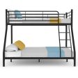 Kingston Slumber Metal Single over Double Bunk Bed Frame (Dark Matte Grey) Supply