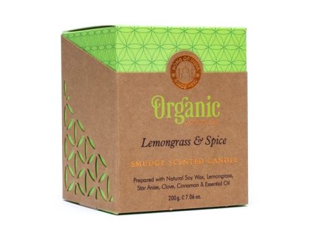 Organic Goodness Lemongrass Spice Smudge Candle | 50hr Burn Time Fashion