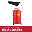 80L Mobile Waste Oil Drainer Telescopic Workshop Fluid Collection Tank For Cheap